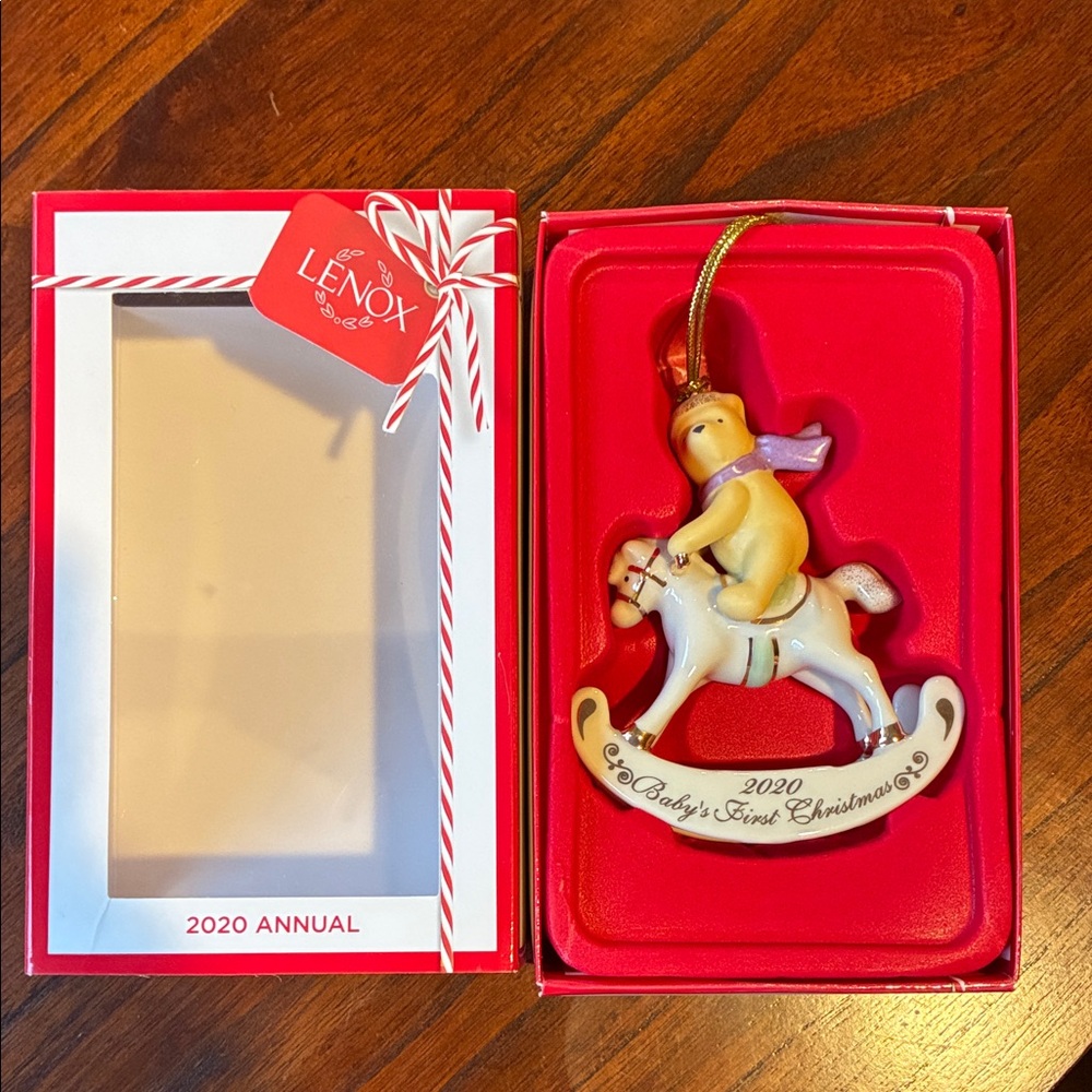 Lenox 2020 Baby's First Christmas Ornament - Cream and Gold